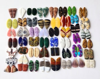 50 Matching Pairs Lot - Special Mix Pair Gemstone Cab Lot  - Limited Edition Pairs Cabs lot