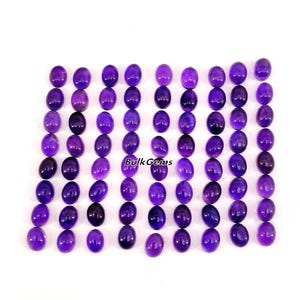 Natuurlijke amethist edelsteen – beste kwaliteit amethist ovaal groothandellot – gekalibreerd 9 x 7 mm – elke steen is perfect voor sieraden.