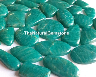 Cabujón de amazonita verde natural, gemas hechas a mano, lote al por mayor por peso con diferentes formas y tamaños utilizados para la fabricación de joyas