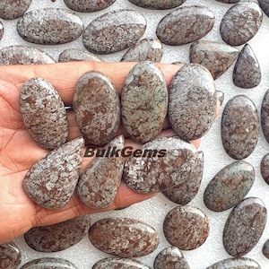 Coffee Jasper Cabochon Lot – Flat Back Gemstone Cabs, Mix Shape