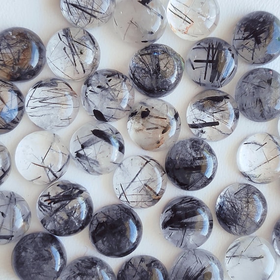 Black Rutile Gemstone Calibrated Round 10x10 mm Natural Black Rutile Cabochon Lot Wholesale Black Rutile Cabs Tourmalinated Quartz Etsy Canada