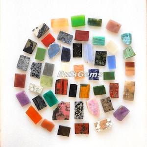 50 Different Gemstone Slabs - Wholesale Lot of mix Gemstone slabs - Mix Bulk crystals Slabs