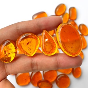 Artificial Amber Stone - Wholesale Amber Stone Cabochon - loose Amber cabs - bulk cabochon sale