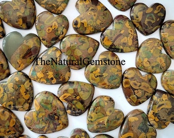 Fruit Jasper Heart Stone – Handmade Calming Chakra Crystal