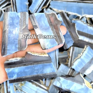Owyhee Blue Opal Gemstone Slab - Wholesale Blue Opal Slabs - Bulk Blue Opal Slabs - Natural Blue Opal stone slabs