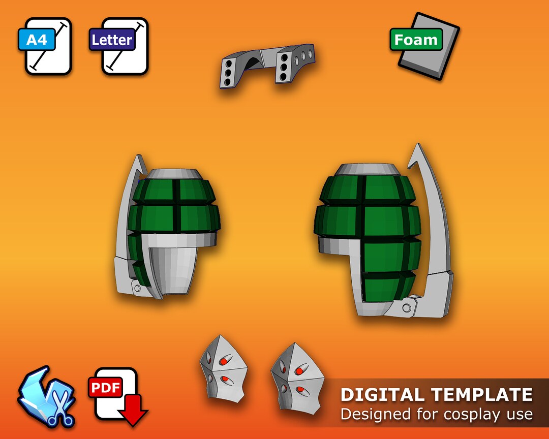 Explosive Hero Armor Pepakura 3D Template - Etsy