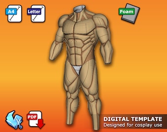 2in1 Fighting Hero Muscle Suit - Pepakura 3D Template