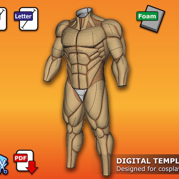 2in1 Fighting Hero Muscle Suit - Pepakura 3D Template