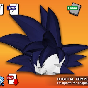 Fighting Hero Hair - Pepakura 3D Template