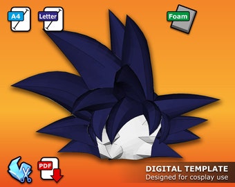 Fighting Hero Hair - Pepakura 3D Template