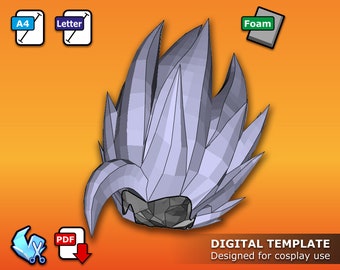 Beast Mode Hero Hair - Pepakura 3D Template