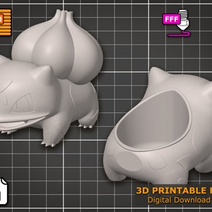 2in1 Bulbasaur Flower Pot and Figure - 3D Printable