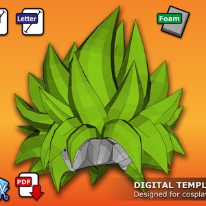 Brute Fighting Hero Hair - Pepakura 3D Template