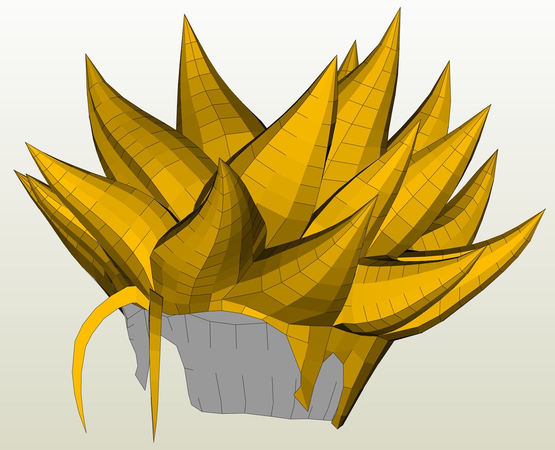 Pepakura Trunks Super Saiyajin Hair Wig Etsy