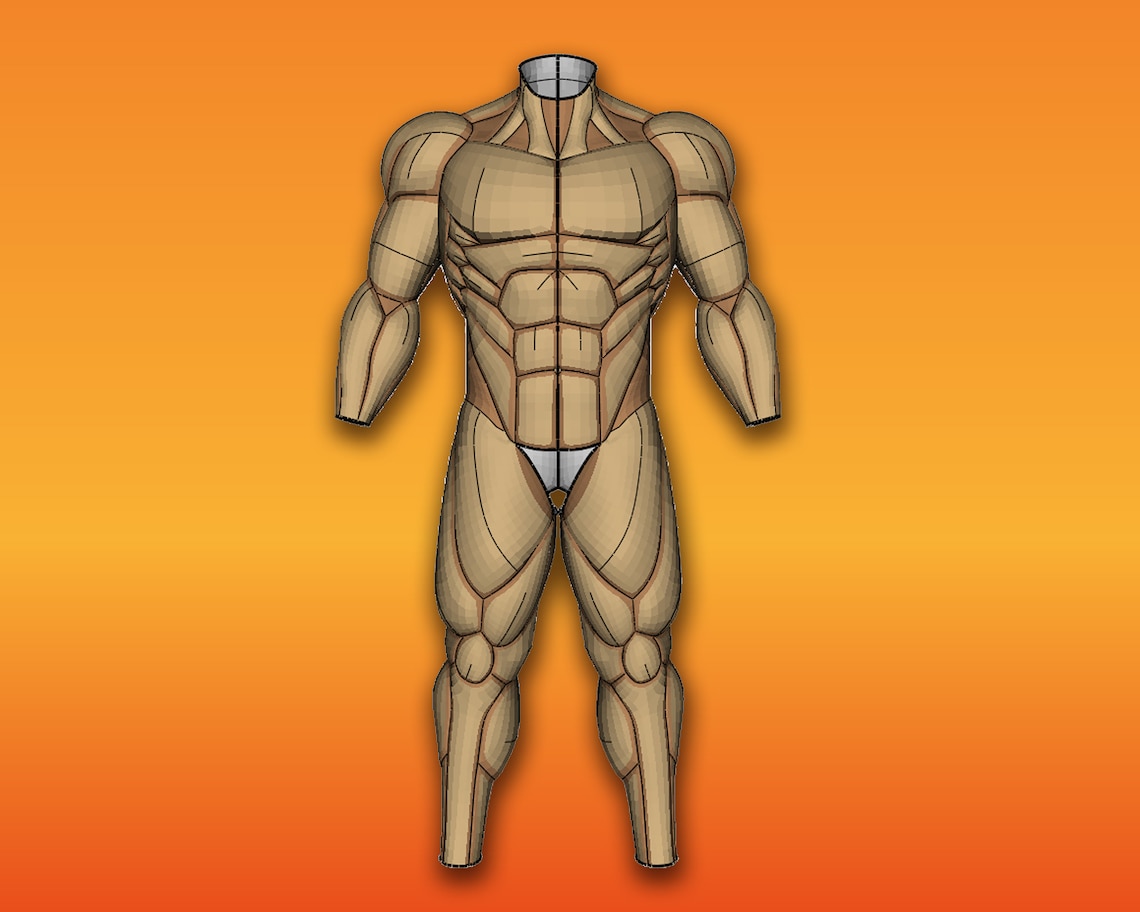 2in1 Fighting Hero Muscle Suit - Pepakura 3D Template - Etsy