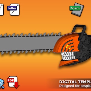 Chainsaw Helmet Set - Pepakura 3D Template