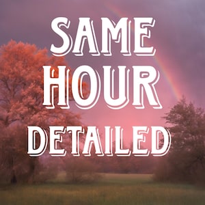 Same Hour Detailed Psychic Reading