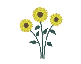 Sunflower Bouquet Embroidery Design, Sunflower Machine Embroidery Design, Sunflower Embroidery File, Bouquet Embroidery Design