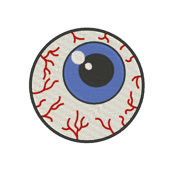 Eyeball Embroidery Design, Halloween Embroidery Design, Scary Eye Embroidery Design, Spooky Embroidery Design