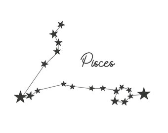 Astrology Wall Art Pisces Constellation Embroidery Art Pisces Zodiac Embroidery Navy Blue Wall Art Stargazing