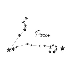 Pisces Embroidery Design, Pisces Constellation Embroidery Design, Zodiac Embroidery Design, Astrology Embroidery Design