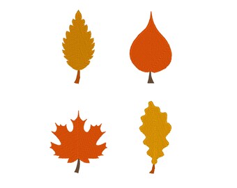 Mini Leaves Embroidery Design: Fall Embroidery File (Digital Download)