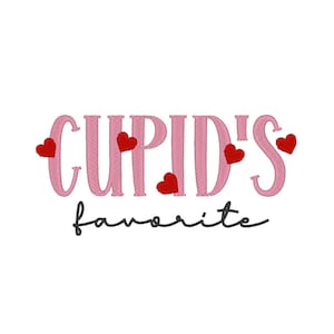 Cupids Favorite Embroidery Design, Valentine&#39;s Day Embroidery Design, Cupid Embroidery Design, Love Embroidery Design, Cute Embroidery File