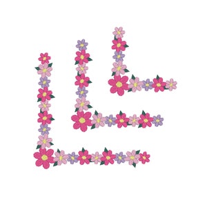 Corner Embroidery Design, Flower Corner Embroidery Design, Corner Machine Embroidery Design, Decorative Embroidery Designs