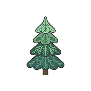 Pine Tree Embroidery Design: Winter Embroidery File (Digital Download)