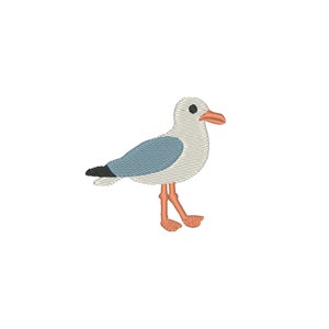 Mini Seagull Embroidery Design: Beachy Embroidery File (Digital Download)