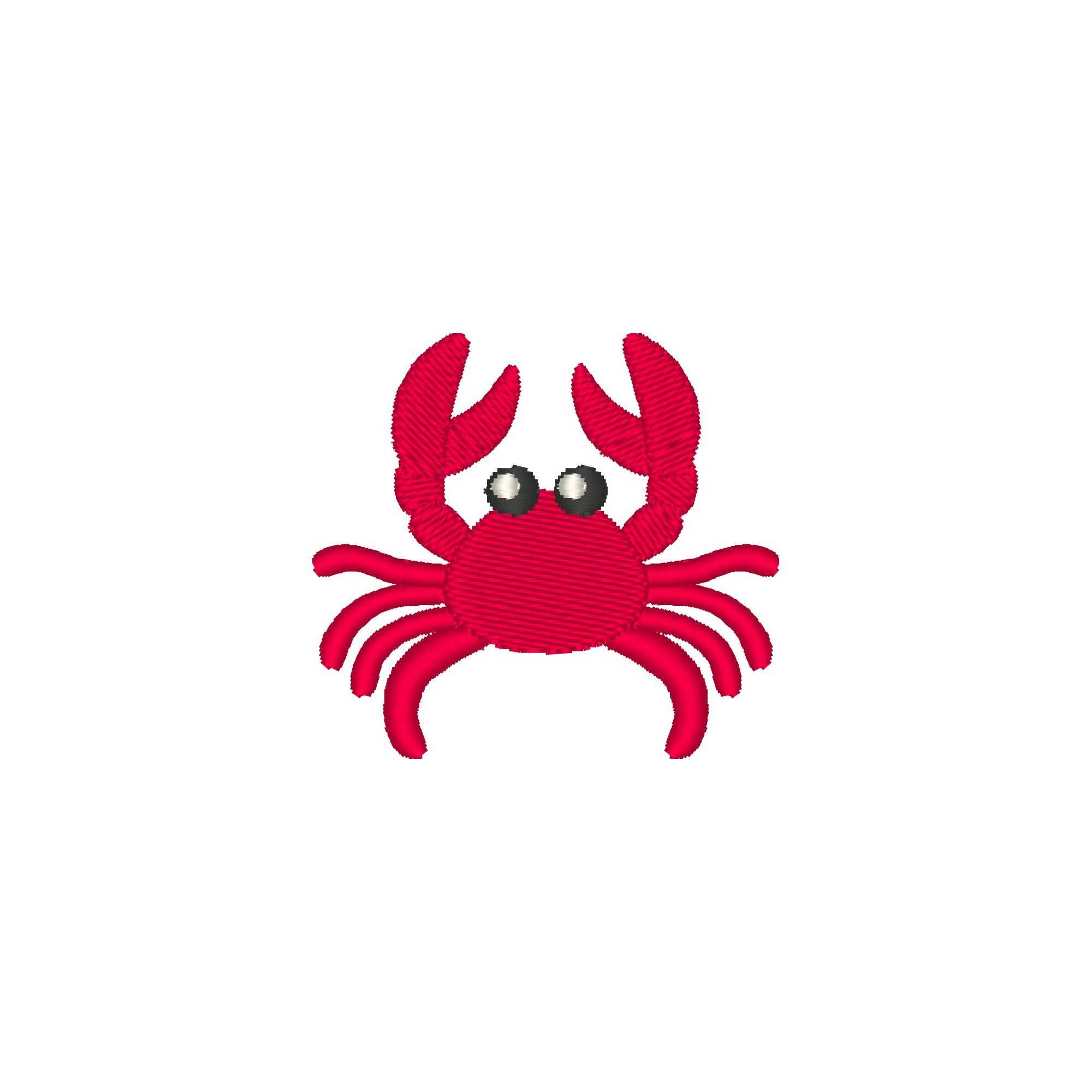 Mini Crab Embroidery Design, Crab Embroidery File, Crab Embroidery Design, Mini Summer Embroidery Designs, Mini Beach Embroidery Design
