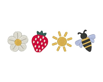 Strawberry Embroidery Design, Summer Embroidery Design, Cottage Core Embroidery File, Cute Embroidery Design, Spring Embroidery Design