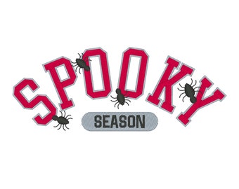 Spooky Season Embroidery Design: Halloween Embroidery File (Digital Download)