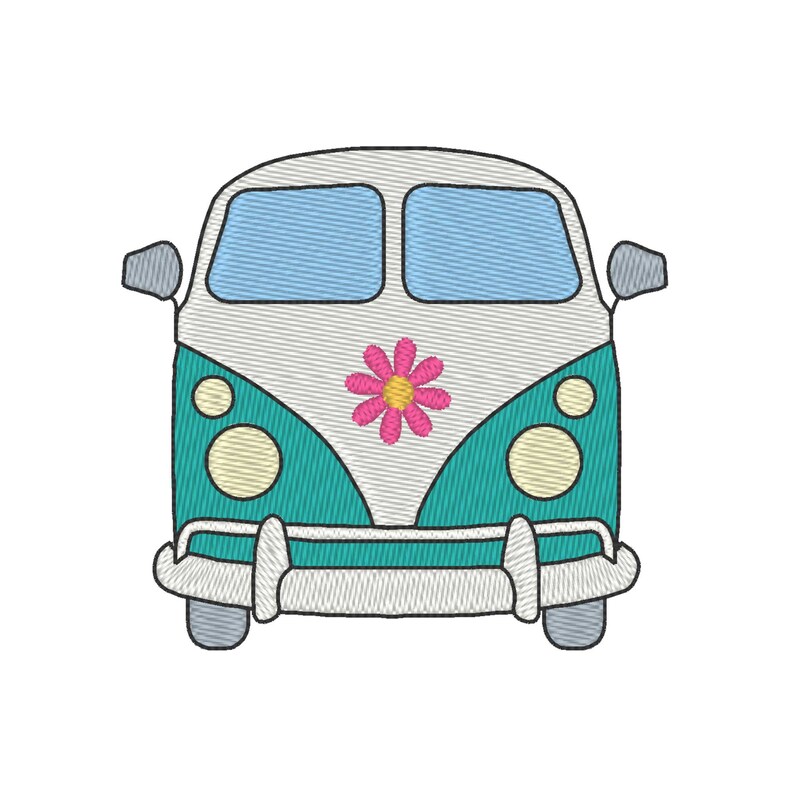 Автобус хиппи рисунок