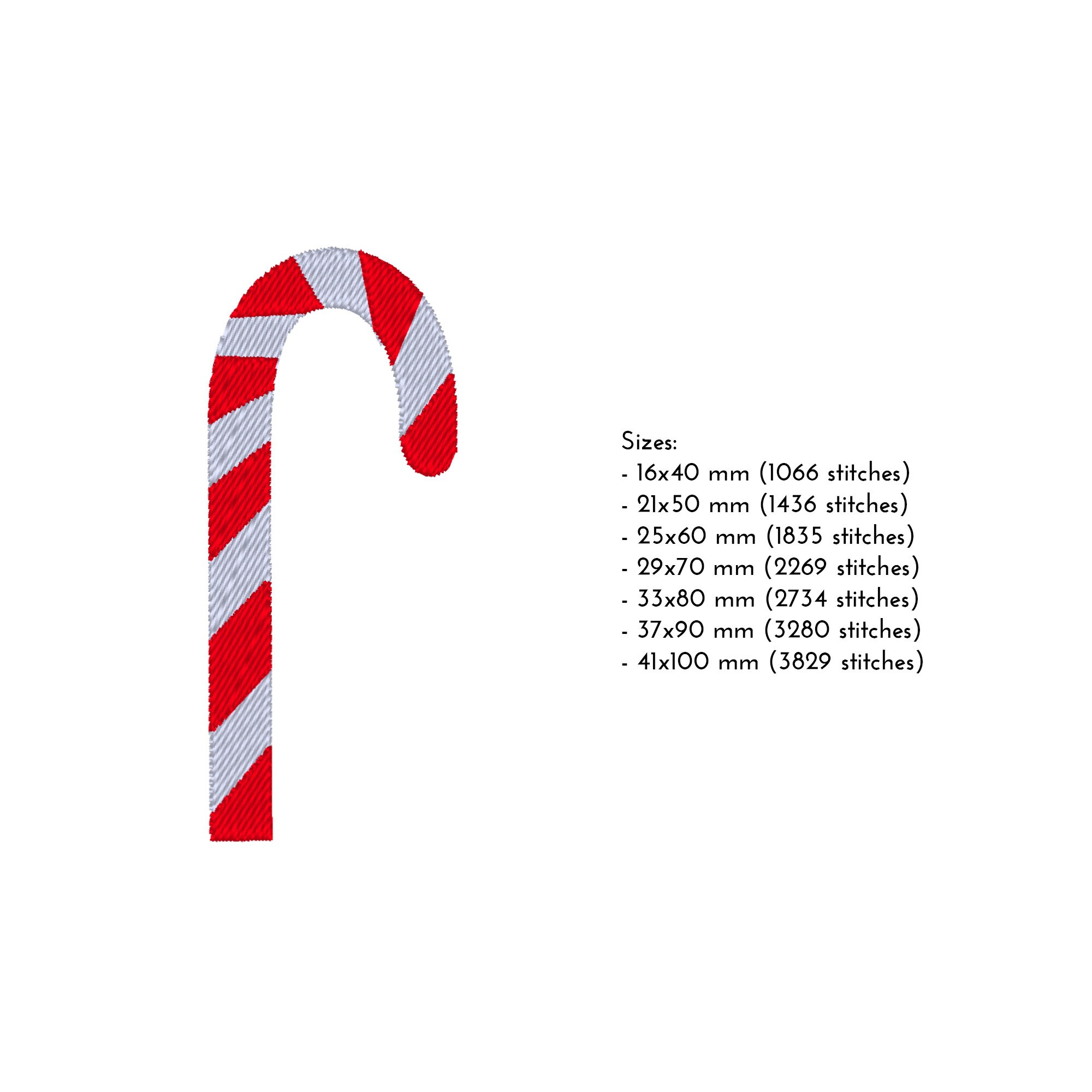 Candy Cane Embroidery Design Candy Cane Embroidery File - Etsy Sweden