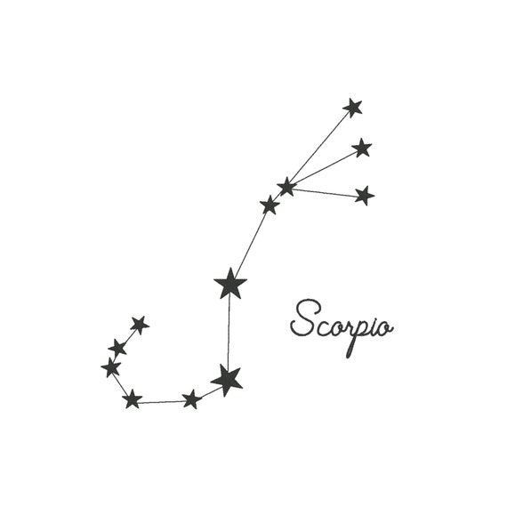 Scorpio Embroidery Design, Scorpio Constellation Embroidery Design