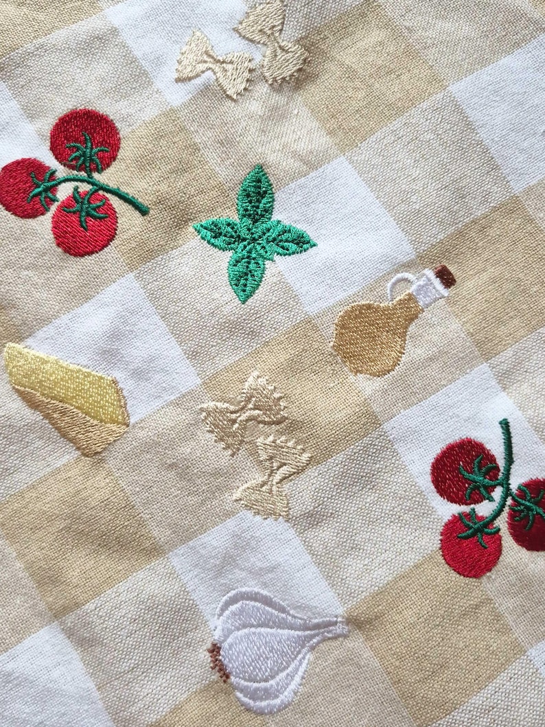 Mini Pasta Embroidery Design Set (digital Download) - Etsy