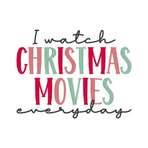 Christmas Movies Embroidery Design, Trendy Christmas Embroidery Design, Cute Christmas Embroidery Designs, Christmas Embroidery Files