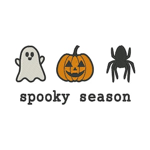 Spooky Season Embroidery Design, Cute Halloween Embroidery Designs, Spooky Embroidery Design, Halloween Embroidery File