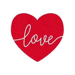 Disegno per ricamo a forma di cuore: file per ricamo a macchina di San Valentino (download digitale)