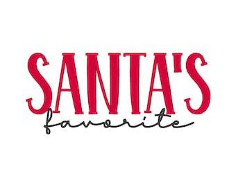 Santa's Favorite Embroidery Design: Christmas Machine Embroidery (Digital Download)