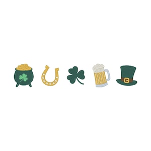 St. Patrick's Day-pictogrammen borduurontwerp (digitale download)