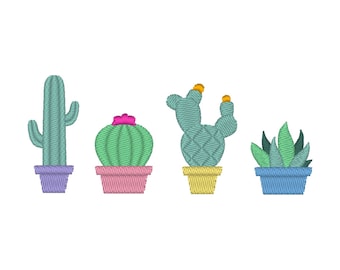 Cacti Embroidery File, Succulent Embroidery Design, Cactus Embroidery Designs, Embroidery Designs for Sweatshirts