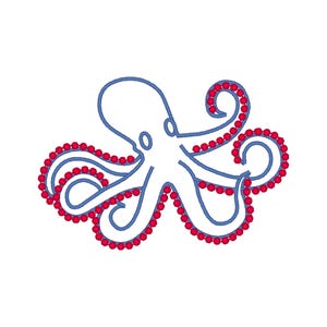Octopus Embroidery Design, Octopus Embroidery File, Sea Life Embroidery Design, Sea Animal Embroidery Design, Ocean Embroidery Design