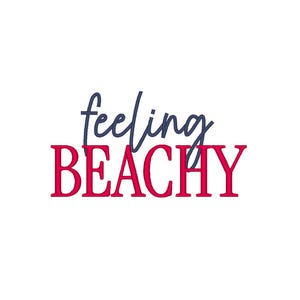 Feeling Beachy Embroidery Design: Summer Embroidery File (Digital Download)