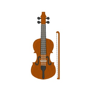 Violin Embroidery Design: Musical Instrument Embroidery File (Digital Download)