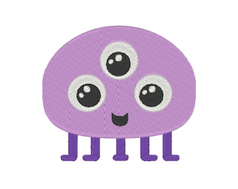 Monster Embroidery Design: Halloween Embroidery File (Digital Download)