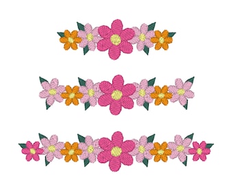 Flower Border Embroidery Design (Digital Download)