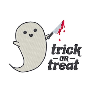Trick or Treat Embroidery Design: Ghost Embroidery File (Digital Download)