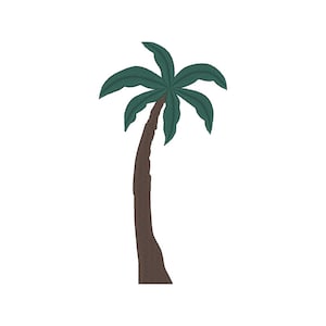 Palm Tree Embroidery Design: Tropical Machine Embroidery File (Digital Download)